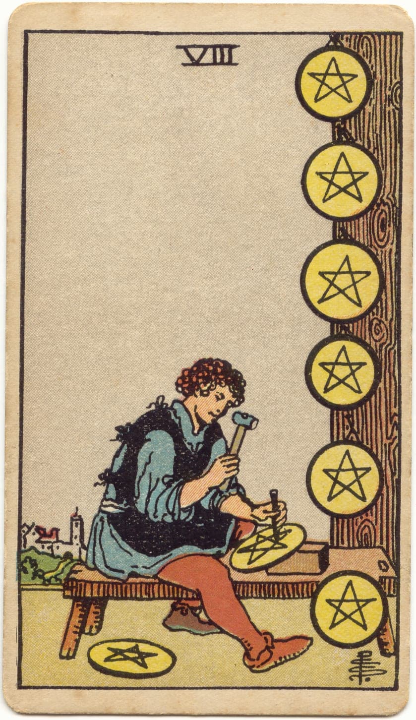 Eight of Pentacles — tarot card