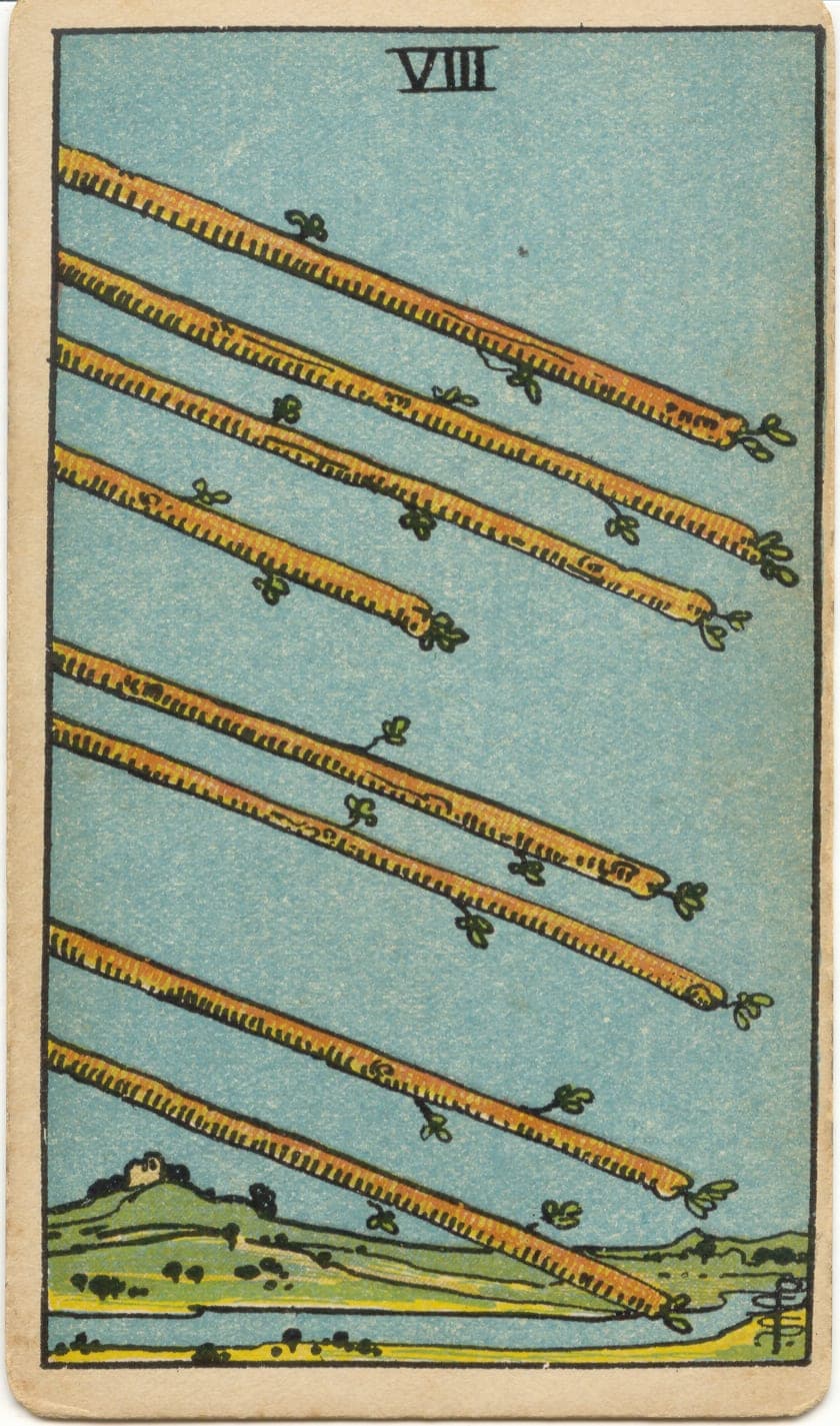Eight of Wands — tarot card