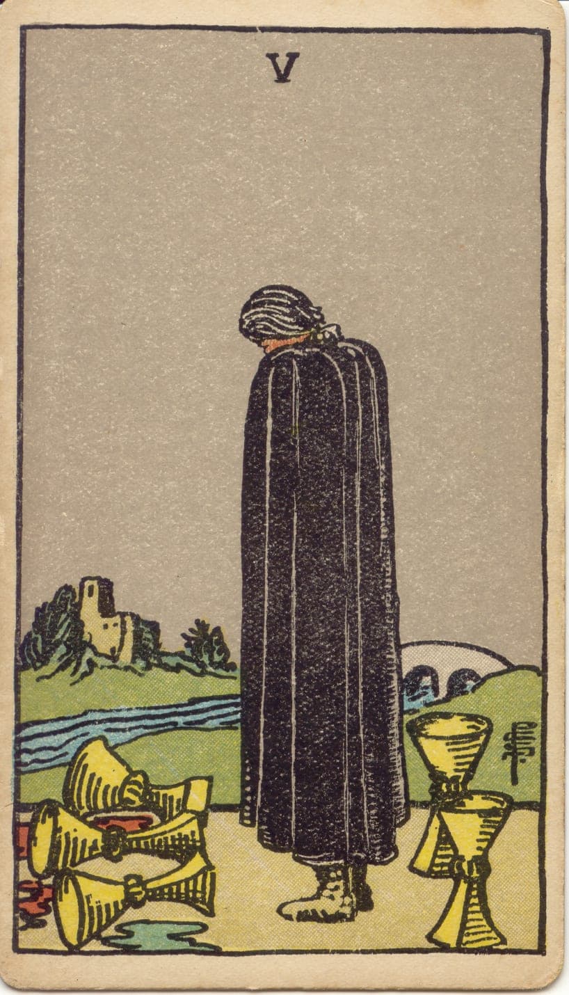Five of Cups — tarot card