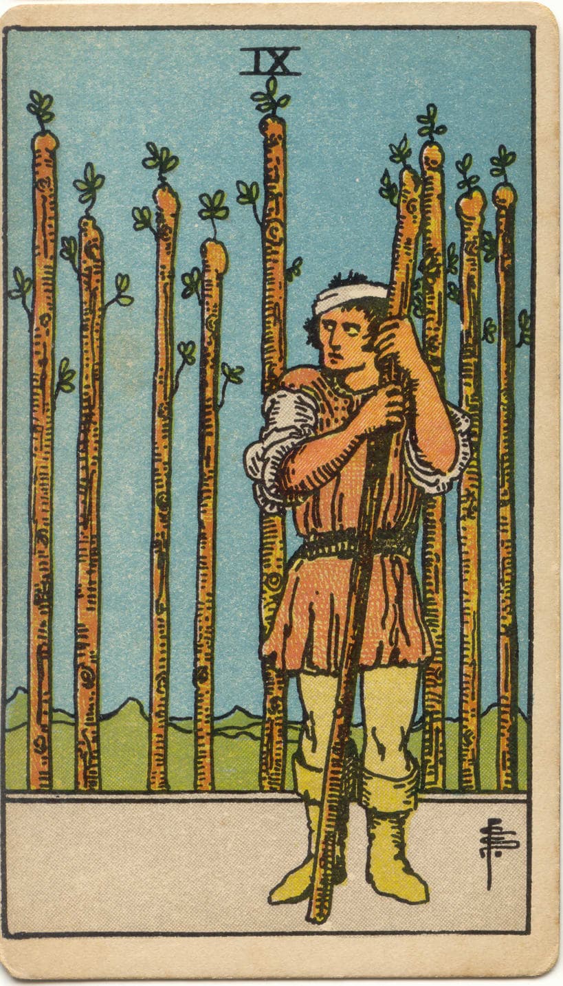 Nine of Wands — tarot card