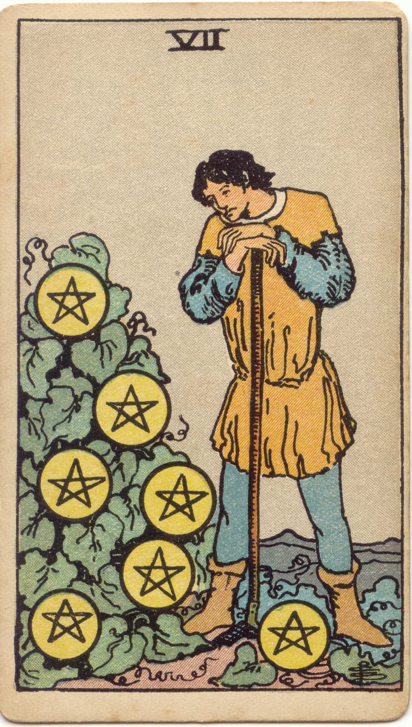 Seven of Pentacles — tarot card
