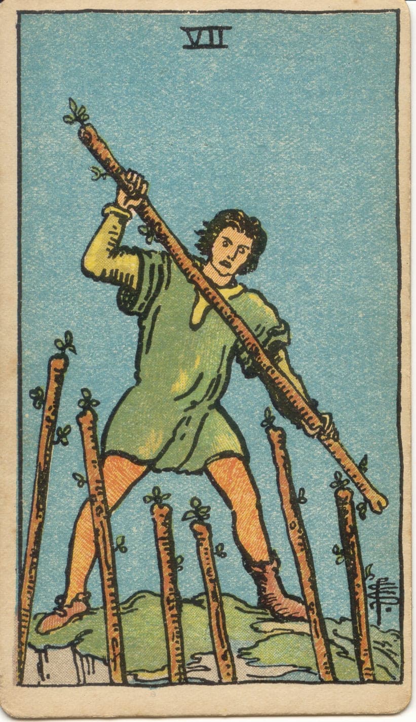 Seven of Wands — tarot card