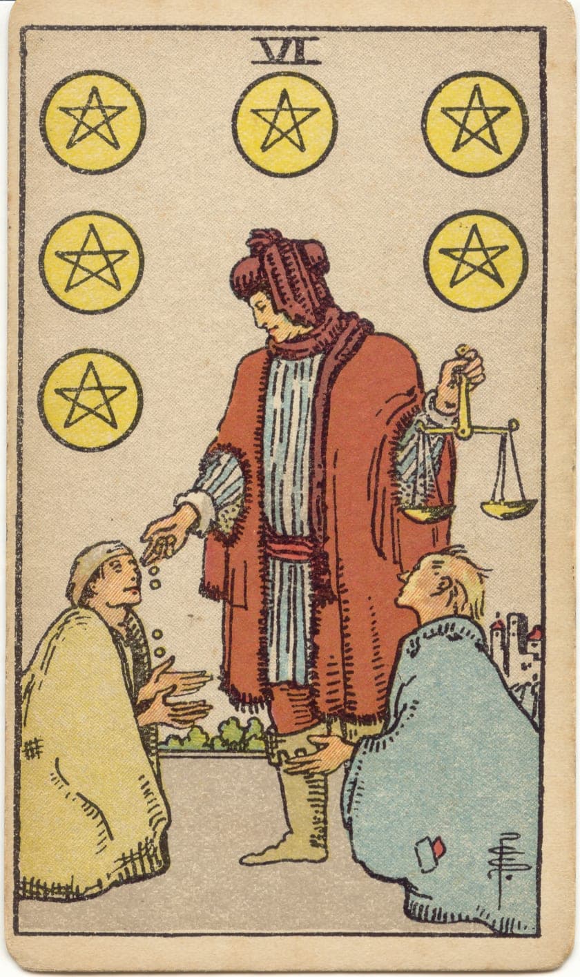 Six of Pentacles — tarot card