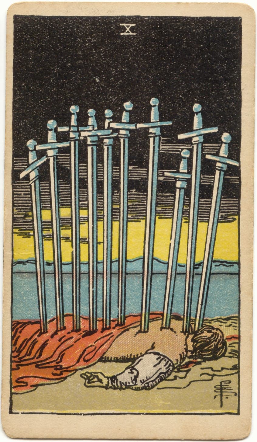Ten of Swords — tarot card