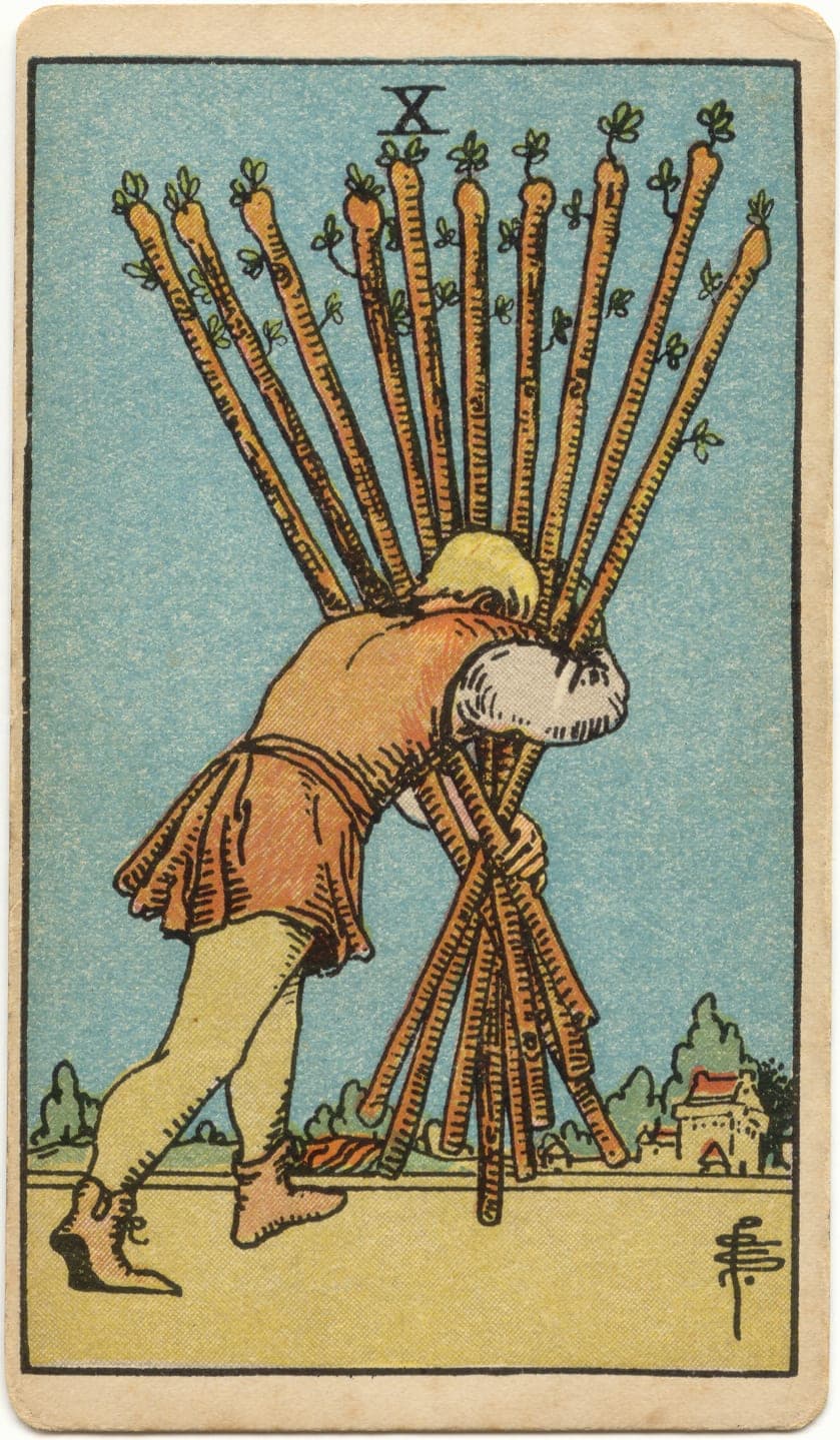 Ten of Wands — tarot card